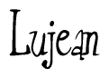 The image is a stylized text or script that reads 'Lujean' in a cursive or calligraphic font.