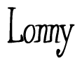 The image contains the word 'Lonny' written in a cursive, stylized font.