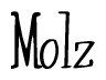 The image contains the word 'Molz' written in a cursive, stylized font.