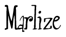 The image is of the word Marlize stylized in a cursive script.