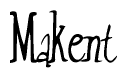 The image contains the word 'Makent' written in a cursive, stylized font.