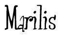The image is of the word Marilis stylized in a cursive script.