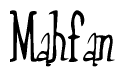 The image is a stylized text or script that reads 'Mahfan' in a cursive or calligraphic font.