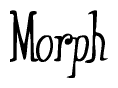 The image is a stylized text or script that reads 'Morph' in a cursive or calligraphic font.