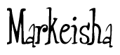  The image is of the word Markeisha stylized in a cursive script. 