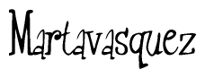The image contains the word 'Martavasquez' written in a cursive, stylized font.