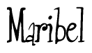 The image is a stylized text or script that reads 'Maribel' in a cursive or calligraphic font.