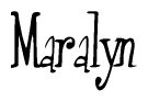 The image is a stylized text or script that reads 'Maralyn' in a cursive or calligraphic font.