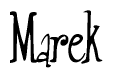 The image is of the word Marek stylized in a cursive script.