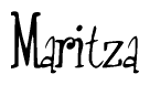 The image is of the word Maritza stylized in a cursive script.