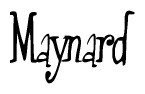 The image is of the word Maynard stylized in a cursive script.