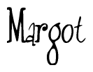 The image contains the word 'Margot' written in a cursive, stylized font.