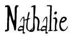 The image is a stylized text or script that reads 'Nathalie' in a cursive or calligraphic font.