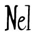 The image contains the word 'Nel' written in a cursive, stylized font.