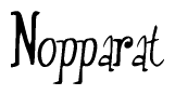 The image is of the word Nopparat stylized in a cursive script.