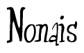The image is of the word Nonais stylized in a cursive script.