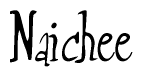 The image contains the word 'Naichee' written in a cursive, stylized font.