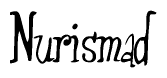 The image is a stylized text or script that reads 'Nurismad' in a cursive or calligraphic font.