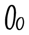 The image contains the word 'Oo' written in a cursive, stylized font.
