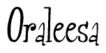 The image is a stylized text or script that reads 'Oraleesa' in a cursive or calligraphic font.