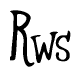 The image is of the word Rws stylized in a cursive script.