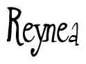 The image is of the word Reynea stylized in a cursive script.