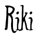   The image is of the word Riki stylized in a cursive script. 