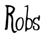 The image is a stylized text or script that reads 'Robs' in a cursive or calligraphic font.
