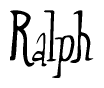 The image contains the word 'Ralph' written in a cursive, stylized font.