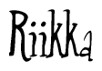 The image contains the word 'Riikka' written in a cursive, stylized font.