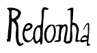 The image is a stylized text or script that reads 'Redonha' in a cursive or calligraphic font.