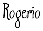 The image is a stylized text or script that reads 'Rogerio' in a cursive or calligraphic font.