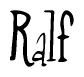The image contains the word 'Ralf' written in a cursive, stylized font.
