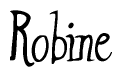 The image is of the word Robine stylized in a cursive script.