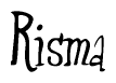 The image is a stylized text or script that reads 'Risma' in a cursive or calligraphic font.