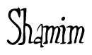 The image is a stylized text or script that reads 'Shamim' in a cursive or calligraphic font.
