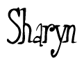 The image contains the word 'Sharyn' written in a cursive, stylized font.