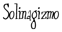The image is a stylized text or script that reads 'Solinagizmo' in a cursive or calligraphic font.