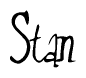 The image is a stylized text or script that reads 'Stan' in a cursive or calligraphic font.