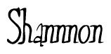 The image contains the word 'Shannnon' written in a cursive, stylized font.