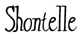 The image is of the word Shontelle stylized in a cursive script.