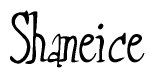 The image contains the word 'Shaneice' written in a cursive, stylized font.
