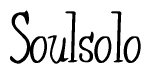 The image is a stylized text or script that reads 'Soulsolo' in a cursive or calligraphic font.