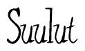 The image contains the word 'Suulut' written in a cursive, stylized font.