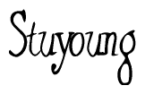 The image contains the word 'Stuyoung' written in a cursive, stylized font.