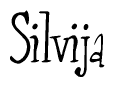 The image is a stylized text or script that reads 'Silvija' in a cursive or calligraphic font.