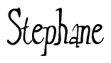 The image is a stylized text or script that reads 'Stephane' in a cursive or calligraphic font.