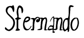 The image contains the word 'Sfernando' written in a cursive, stylized font.