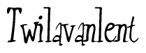 The image contains the word 'Twilavanlent' written in a cursive, stylized font.