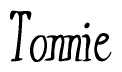 The image is a stylized text or script that reads 'Tonnie' in a cursive or calligraphic font.